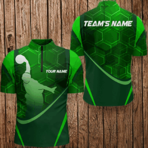 Custom Bowling Shirt for Men Bowling Jersey Bowling Team League Quarter-Zip Shirt QZT28