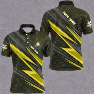 Personalized Name Yellow Billiard Jerseys For Men Custom 9 Ball Billiard Shirts Pool Team Jerseys TDM1875
