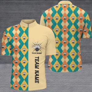 Personalized Vintage Bowling Shirts For Men Fall Bowling Team Jersey Christmas Bowling Gifts IPHW5483