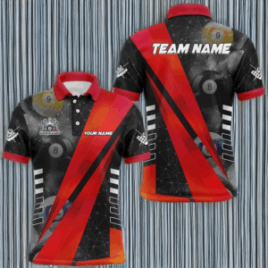 Best Custom Billiard Jerseys Uniform For Men, Personalized Tournament Billiard Shirts |Red TDM2141
