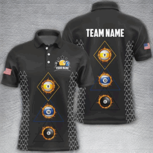 Personalized Billiard 8 Ball 9 Ball & 10 Ball Shirts For Men, Unique Team Jerseys Billiard Shirts TDM1711