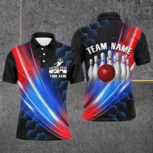 Bowling Polo Shirt Men Custom Bowling Shirt For Team Personalized Black Bowling Jerseys BDT09