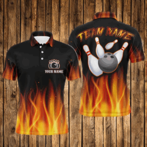 Personalized Bowling Jersey with Name and Team Name Custom Bowling Team Jersey Bowling Polo Shirt for Men QZT17