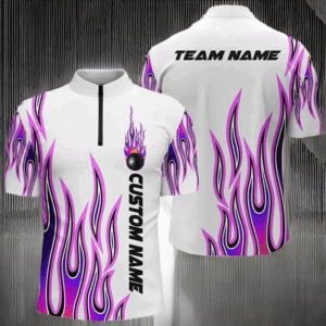 Personalized Flame Bowling Shirts For Men And Women, Bowling Ball Custom Bowling Team Shirt IPHW4501