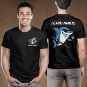 Custom Shark 8 Ball Billiard T-Shirts For Pool Player, Pool Team Shirts, Billiard Lover Shirts TDM3976