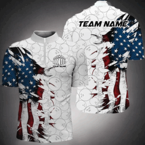 Vintage American Flag Custom Patriotic Bowling Shirts For Men And Women, Outfits Bowling IPHW6984
