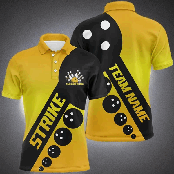 Custom Multi-Color Gradient Bowling Ball Strike Bowling Team Shirts For Men And Women, Bowlers Jerseys League Shirts IPHW6578