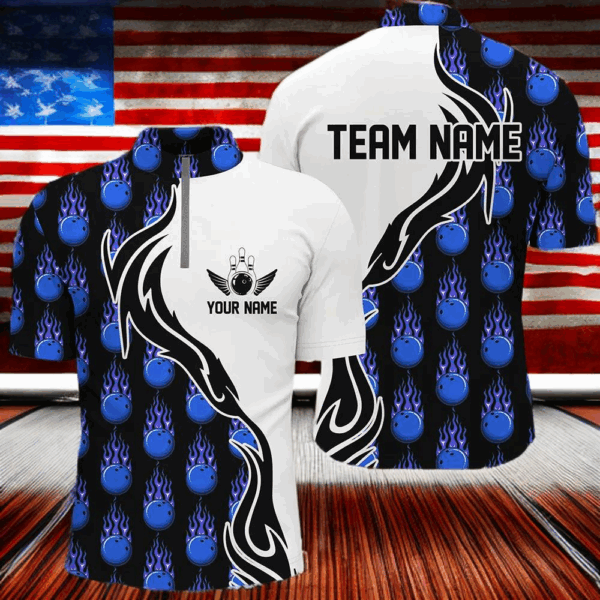 Custom Bowling Shirts For Men And Women, Personalized Bowling Team Jerseys Bowling Pattern IPHW4960