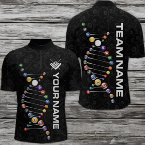 Personalized Billiard Jersey DNA 8 Ball Pool Men Billiard Shirt for Men Team Polo & 1/4 Zip NNT35