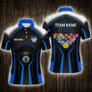 Billiard Jersey 8 Ball Pool Men Custom Billiard Shirt for Men Billiard Team Jersey Polo & 1/4 Zip NNT33