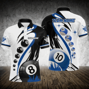 Personalized Billiard 8 Ball & 10 Ball Pool Billiard Shirts For Men Custom Billiard Team Jerseys TDM3650
