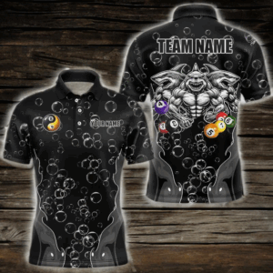 Personalized Funny Sharks 3D Pool Balls Billiard Shirts For Men Custom 8 & 9 Ball Billiard Jerseys TDM3628