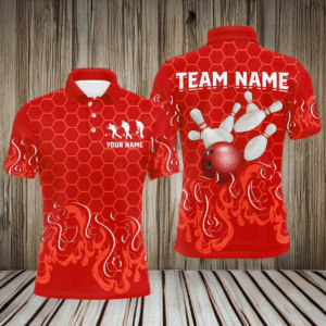 Personalized Polo Shirt for Bowlers, Bowling Shirt for Men Bowling Team League QZT406