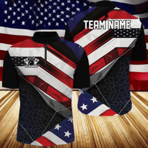 Personalized American Flag Bowling Polo Shirts For Men And Women, IPHW6961