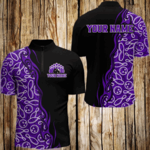 Custom Bowling Shirt for Men Personalized Bowling Jersey Bowling Team League Quarter-Zip Shirt QZT66