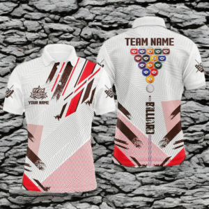 Personalized Multi-Color Billiard Tournament Sport Shirts, Billiard Balls Team Jerseys For Men TDM1573