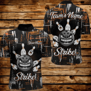 Strike Bowling Jersey For Men Custom Funny Bowling Shirt Team League Bowling Quarter-Zip Shirt BDT322