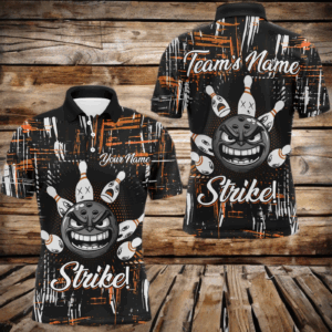 Strike Bowling Jersey For Men Custom Funny Bowling Shirt Team League Bowling Polo Shirt BDT322