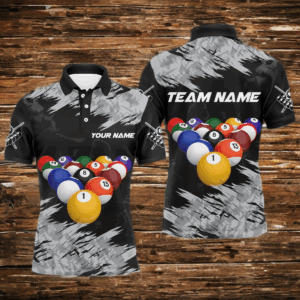 Billiard Shirt Billiard Jersey for Men Billiard Gifts for Men Team 8 Ball Polo & 1/4 Zip NNT13