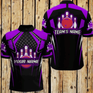 Personalized Bowling Jersey For Men Bowling Quarter-Zip Shirt For Team Strike BDT271