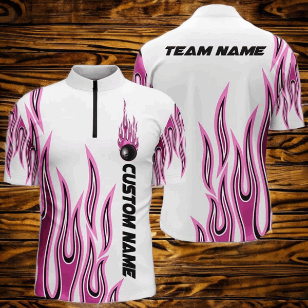 Personalized Flame Bowling Shirts For Men And Women, Bowling Ball Custom Bowling Team Shirt IPHW4985