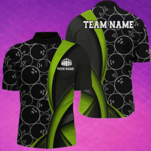 Custom Green Bowling Team Shirts For Men And Women, Bowling Ball Tournament Jerseys IPHW6498