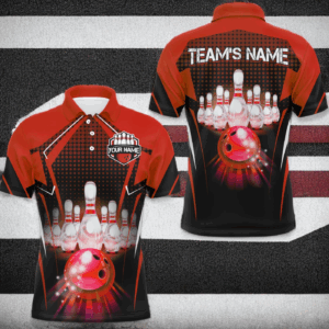 Personalized Bowling Jersey Bowling Jersey Bowling Polo Shirt for Men QZT59
