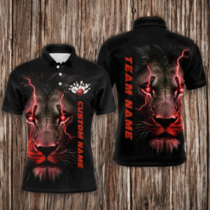 Red Lion Custom Men Bowling Polo Shirts Bowling League Shirts Bowling Team Jerseys Outfits IPHW5359