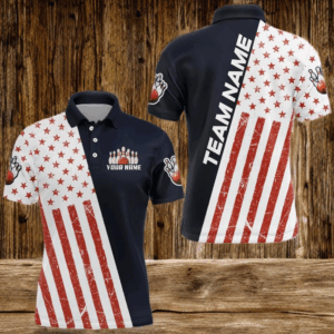 Custom Bowling Shirt for Men Personalized Bowling Jersey Bowling Team League Polo Shirt QZT67-5