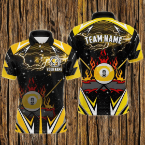 9 Ball Pool Billiard Jerseys For Men Custom Billiard Polo Shirts Team League Billiard Shirts TDM1205