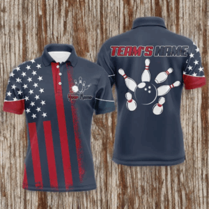 Custom Bowling Polo Shirt Men American Bowling Jersey Team Bowler Short Sleeve BDT272