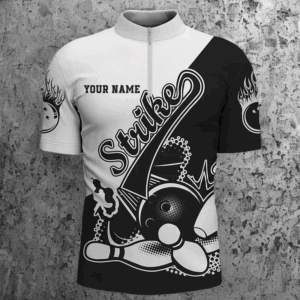 Custom Bowling Shirts For Men, Customize Name Bowling Shirts Polo Shirts, Bowling Strike IPHW3850