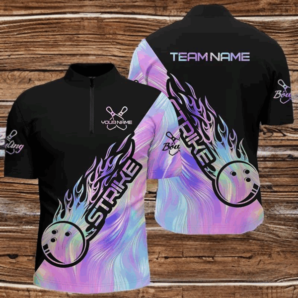Strike Bowling Polo Shirts For Men, Custom Bowling Team Shirts Bowler Outfit IPHW5242