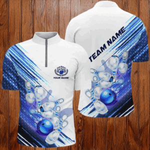Custom Team Bowling Shirts For Men, Matching Bowling Shirts For Bowlers | Blue IPHW5151