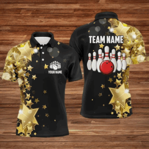 Personalized 3D Men's Bowling Team Jersey Bowling Shirt American Bowling Polo Shirt QZT56-4