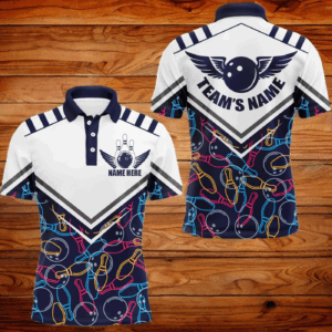 Custom Bowling Shirt for Men Bowling Jersey Bowling Team League Polo Shirt QZT30