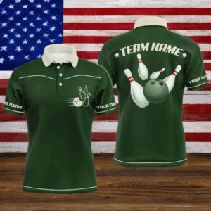 Men's Vintage Style Bowling Shirt Custom Bowling Shirts for Men Retro Bowling Polo Shirt QZT10