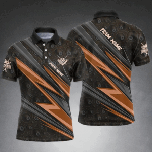 Personalized Name Orange Billiard Jerseys For Men Custom 8 Ball Billiard Shirts Pool Team Jerseys TDM2856