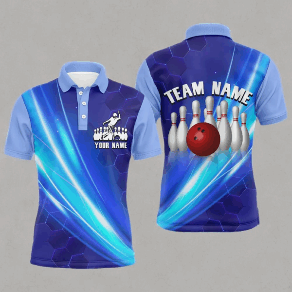 Bowling Shirt For Men Custom Bowling Polo Shirt For Team Personalized Navy Bowling Jersey BDT39