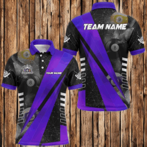 Best Custom Billiard Jerseys Uniform For Men, Personalized Tournament Billiard Shirts |Purple TDM2143