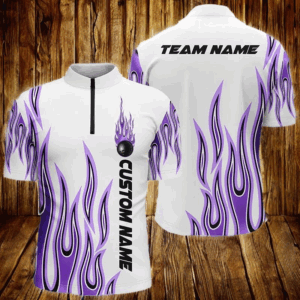 Personalized Flame Bowling Shirts For Men And Women, Bowling Ball Custom Bowling Team Shirt IPHW4986