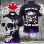 Personalized Purple Glowing Fire Crack Skull Dart Shirt Custom Dart Shirts For Men Dart Team Jersey TDM3493