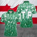 Aim The Tip Arrow Pattern Custom Dart Shirts For Men, Funny Dart Team Shirts Dart Jerseys | Green TDM3248