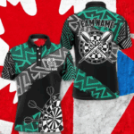 Custom Darts Shirts For Men Personalized Zig-Zag Pattern Dart Jerseys, Cool Dart Shirts |Turquoise TDM2792