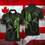 Personalized Green Big Dragon 3D Printed Darts Shirts For Men Custom Team League Darts Jerseys TDM1842