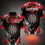 Customized Thunder Lightning Red Dart Jerseys Men Quarter-Zip Shirts Team League Dart Shirts TDM1192