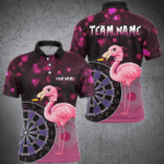 Personalized Pink Darts Flamingo Custom Darts Shirts For Men, Funny Darts Apparel, Best Darts Gift TDM2209