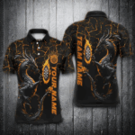 Personalized Orange Big Dragon 3D Printed Darts Shirts For Men Custom Team League Darts Jerseys TDM2208