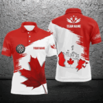 Personalized Canada Leaf Darts Men Polo Shirts Custom Patriotic Canadian Flag Darts Shirts TDM1405