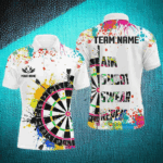 Funny Dartboards Colorful Paint Aim Shoot Swear Repeat Darts Shirt For Men Custom Darts Team Jersey TDM1585
